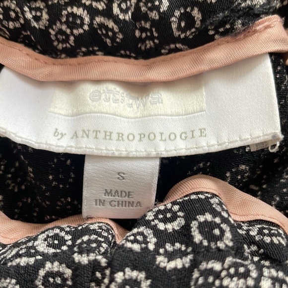 Anthropologie Ett Twa Track-Striped Joggers pants Flower Printed size S - Picture 10 of 12